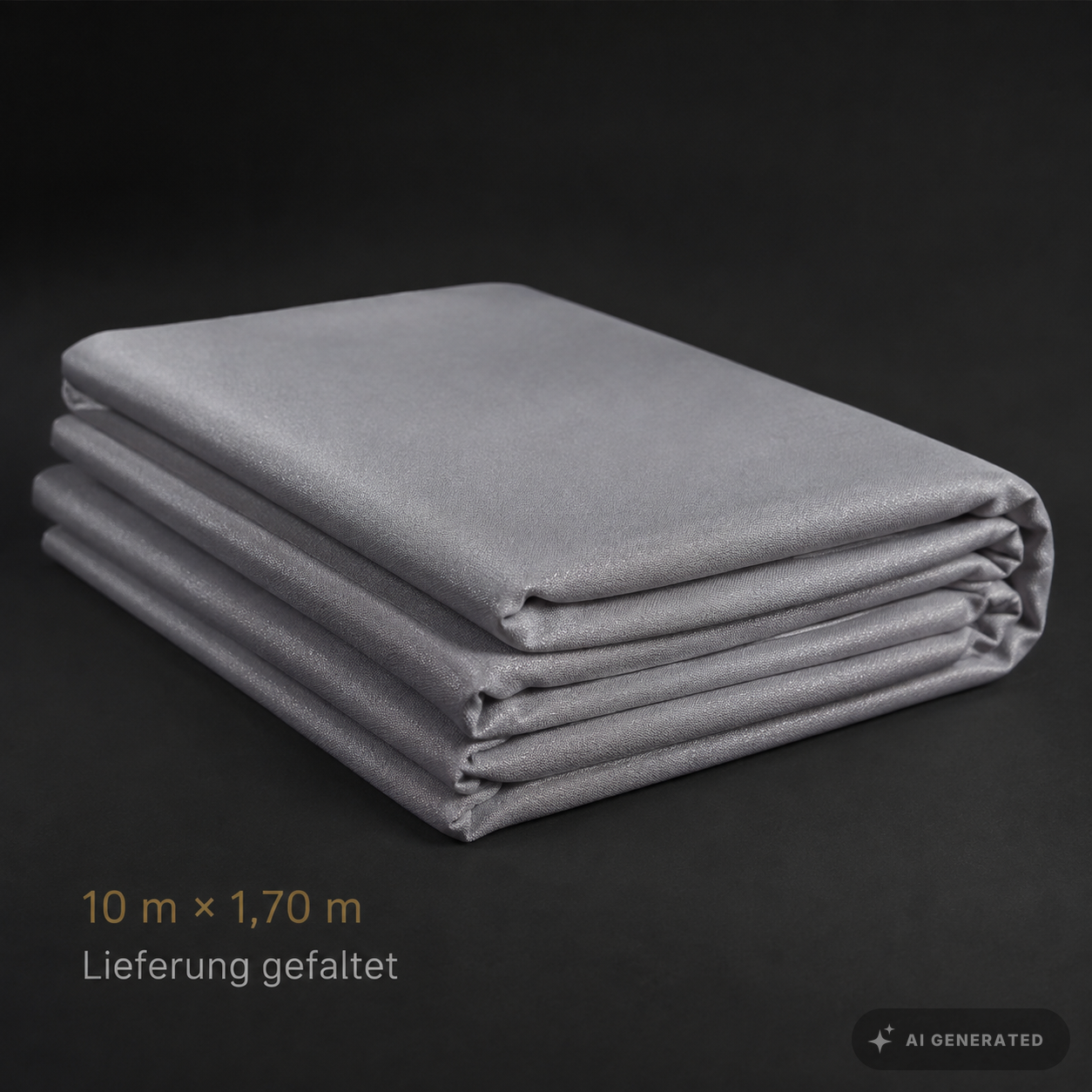 
                  
                    Gefalteter grauer Invisible Bespannstoff in 10 m × 1,70 m
                  
                