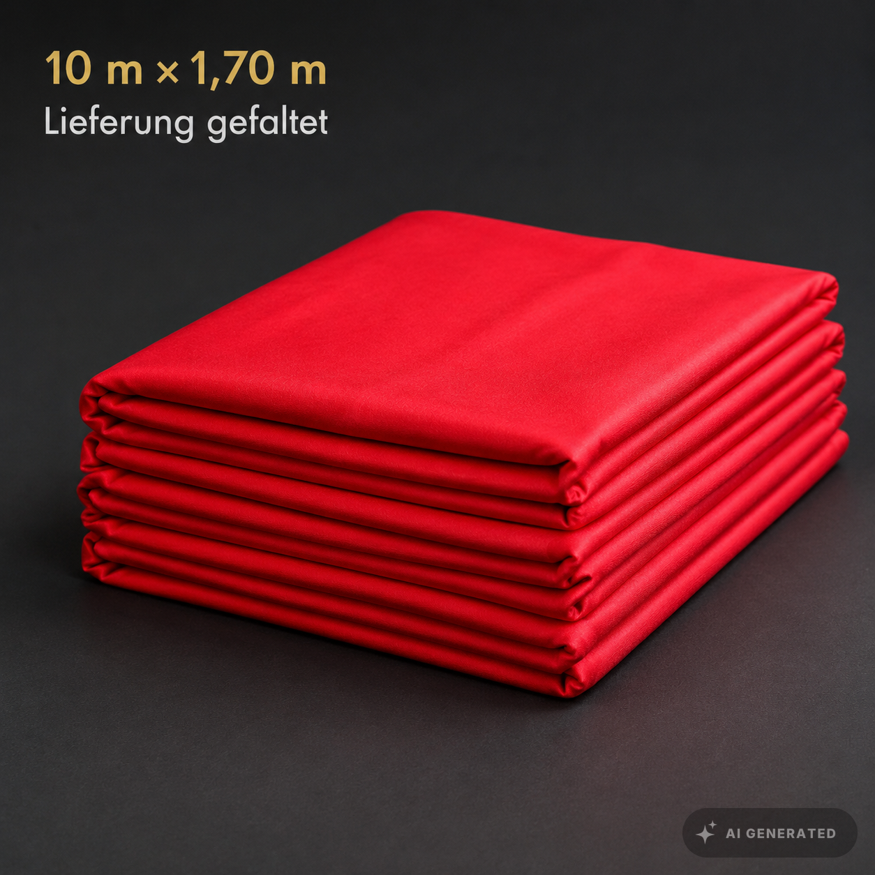 
                  
                    Gefalteter roter Invisible Bespannstoff in 10 m × 1,70 m
                  
                